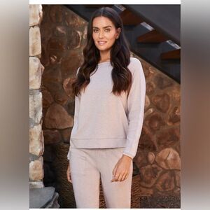 Hacci blush pink sleepset/lounge pajamas pj crewneck swestshirt & joggers 2xl